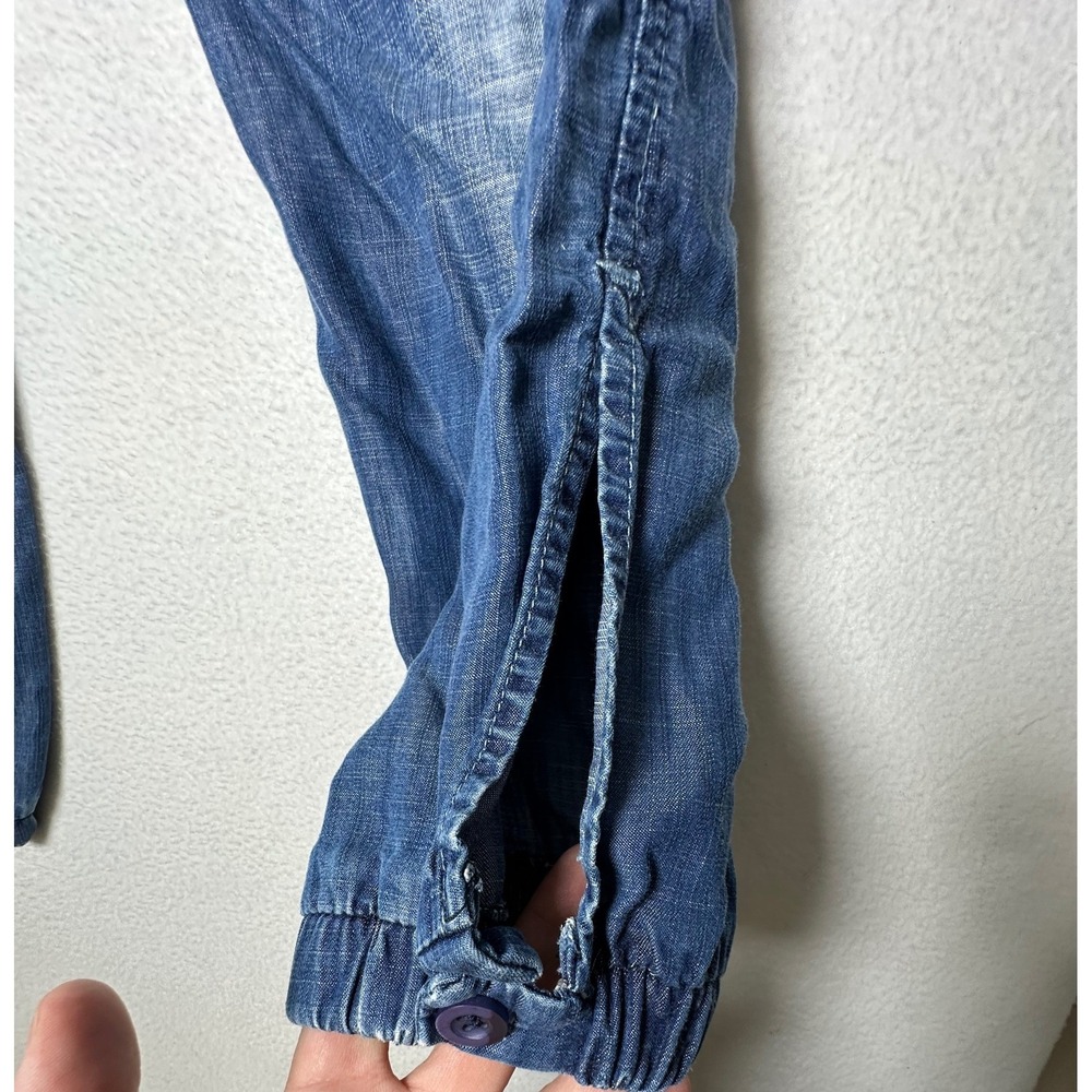 Cloth & Stone Tencel Lyocell Denim Jogger Pants Blue Drawstring Size Small - Picture 8 of 10
